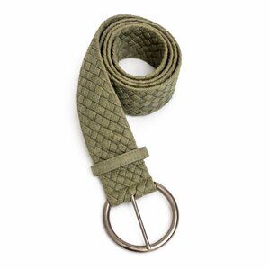 🌿 NWT Eddie Bauer Braided Fabric Belt – Light Olive (L)